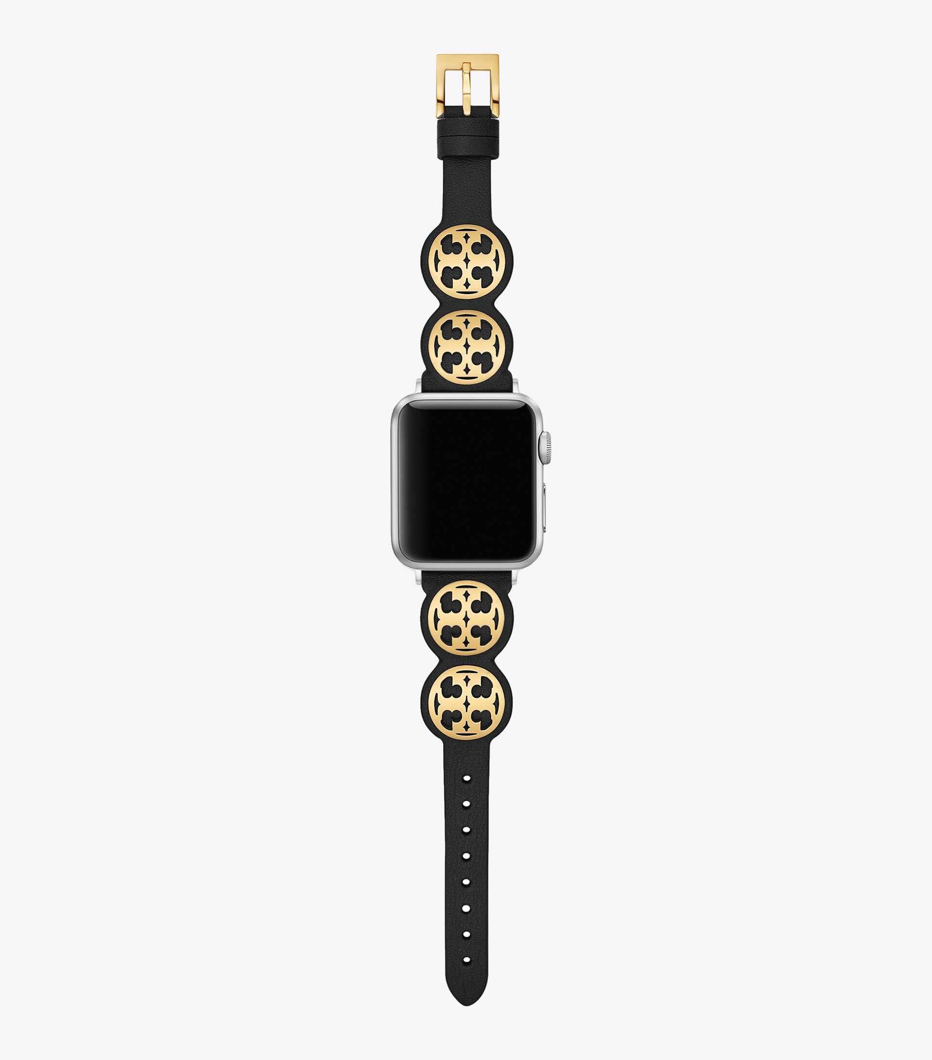 Miller Band for Apple Watch®, Black Leather, 42 MM – 44 MM: Women's Designer Watches Tory Trac... | Tory Burch (US)