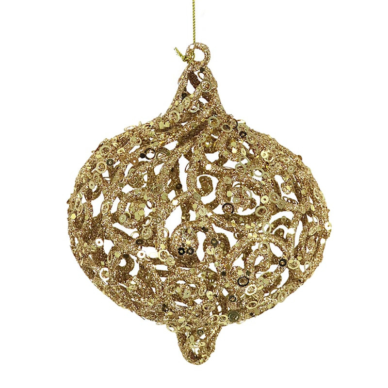 Glittered Onion Ornament, 6" | At Home