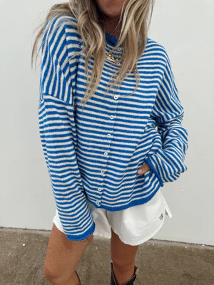 Leighton Striped Cardigan | Ascot + Hart