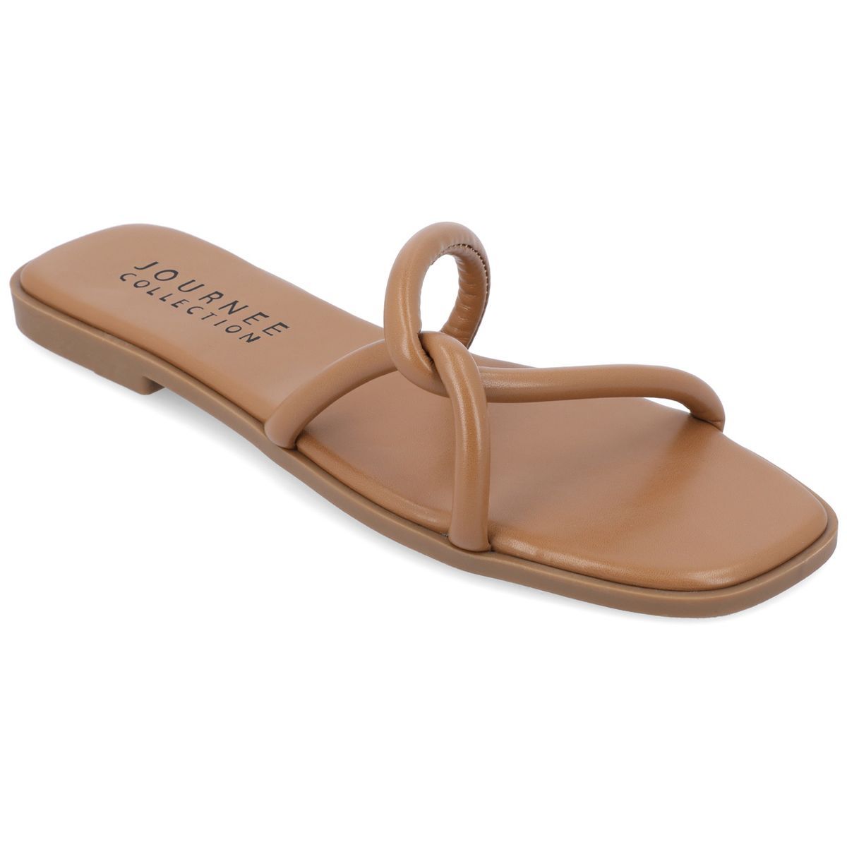 Journee Collection Womens Lauda Tru Comfort Foam Vegan Leather Slip On Sandals | Target