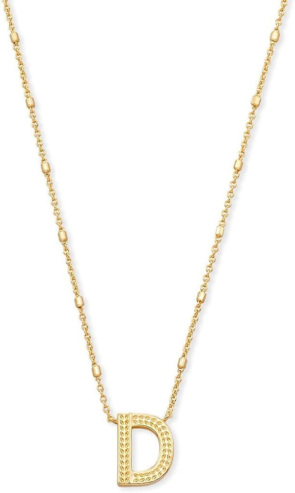 Kendra Scott Letters A-Z Pendant Necklace for Women, Fashion Jewelry, 14k Gold-Plated Brass | Amazon (US)