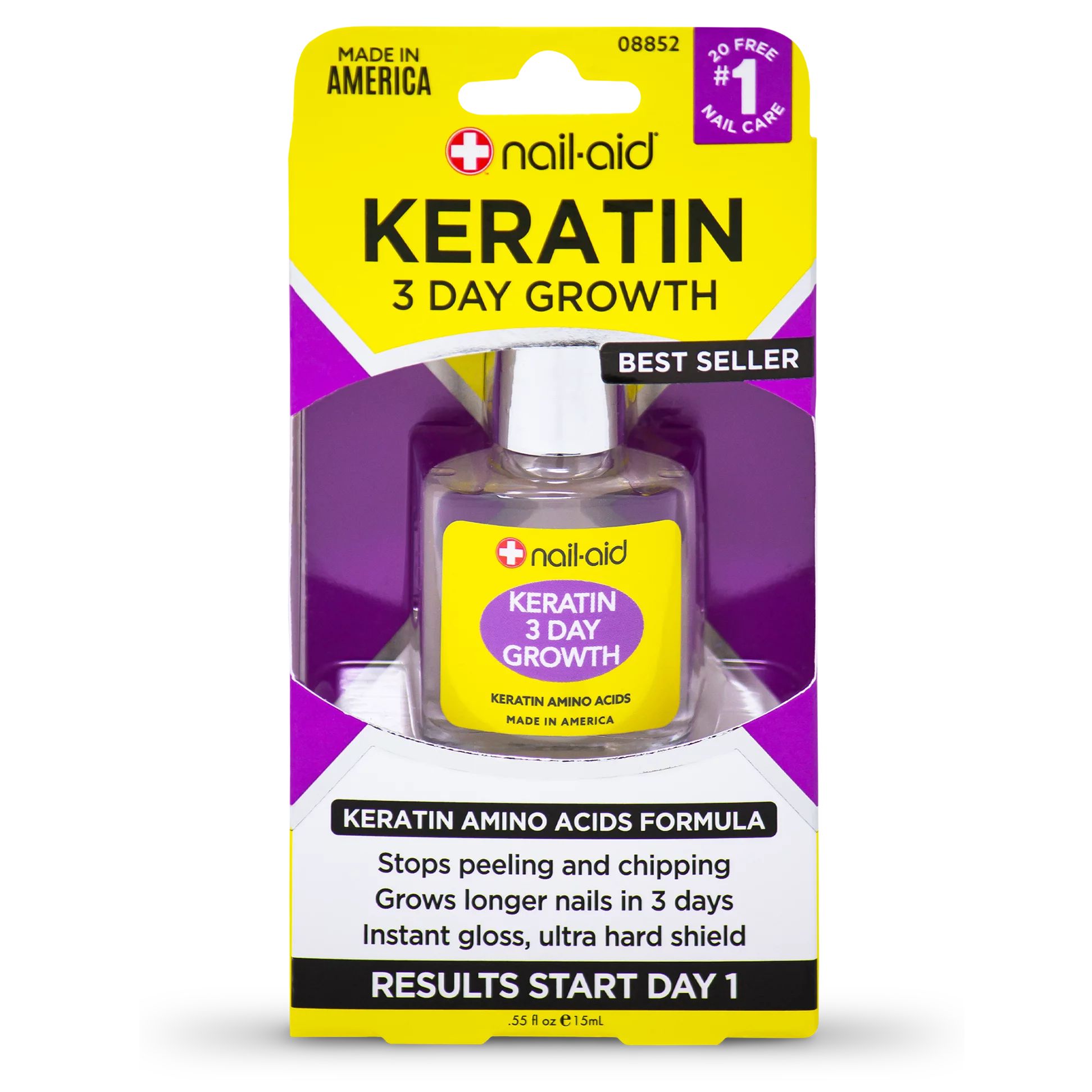 Nail-Aid - 3 Day Growth Keratin Amino Acids Formula - Walmart.com | Walmart (US)