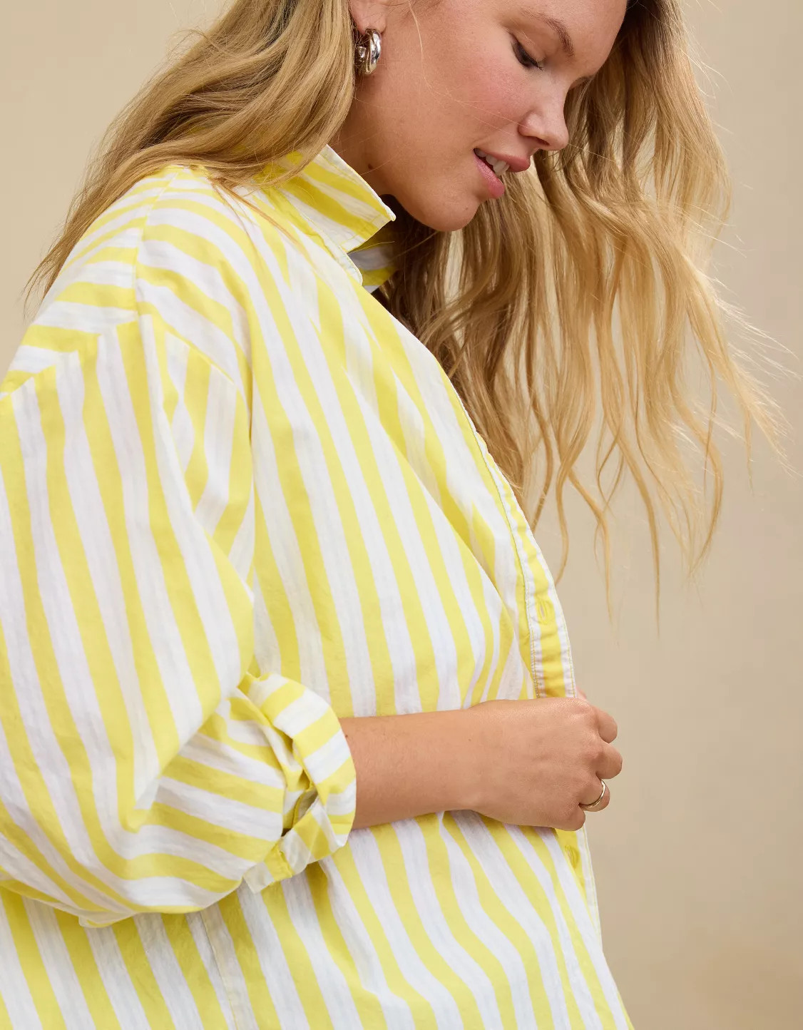 Aerie Good Day Cover Up Button Down Shirt | American Eagle Outfitters (US & CA)