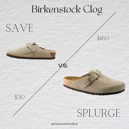 Birkenstock clog save or splurge! 



#LTKshoecrush #LTKfindsunder50 #LTKSeasonal