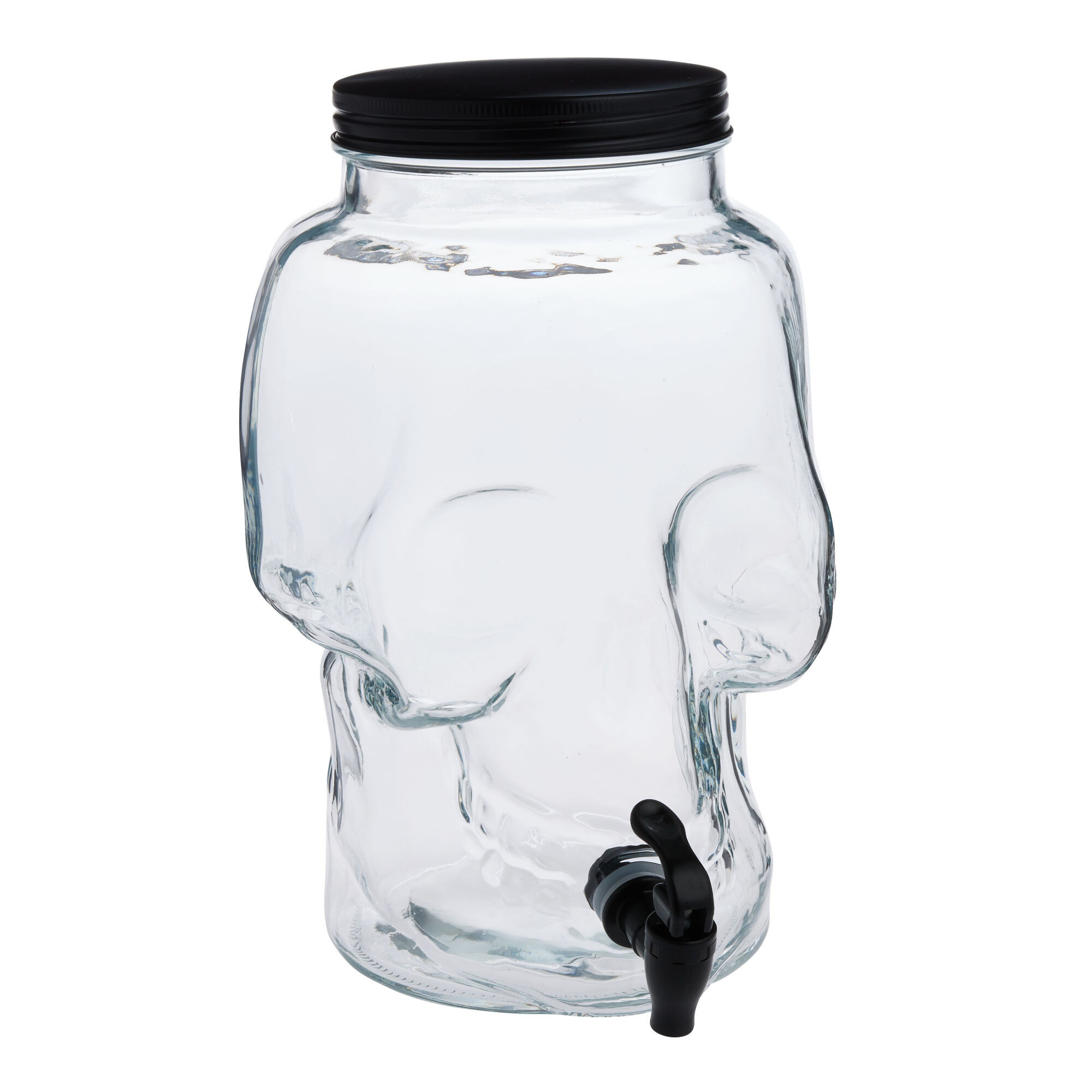Glass Skull Shaped Drink Dispenser | World Market