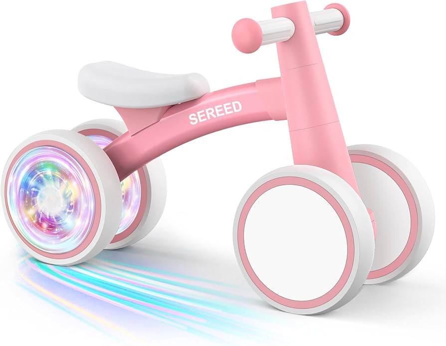 SEREED Colorful Lighting Baby Balance Bike, Toys for 1 Year Old Boys Girls, 12-24 Month Toddler B... | Amazon (US)