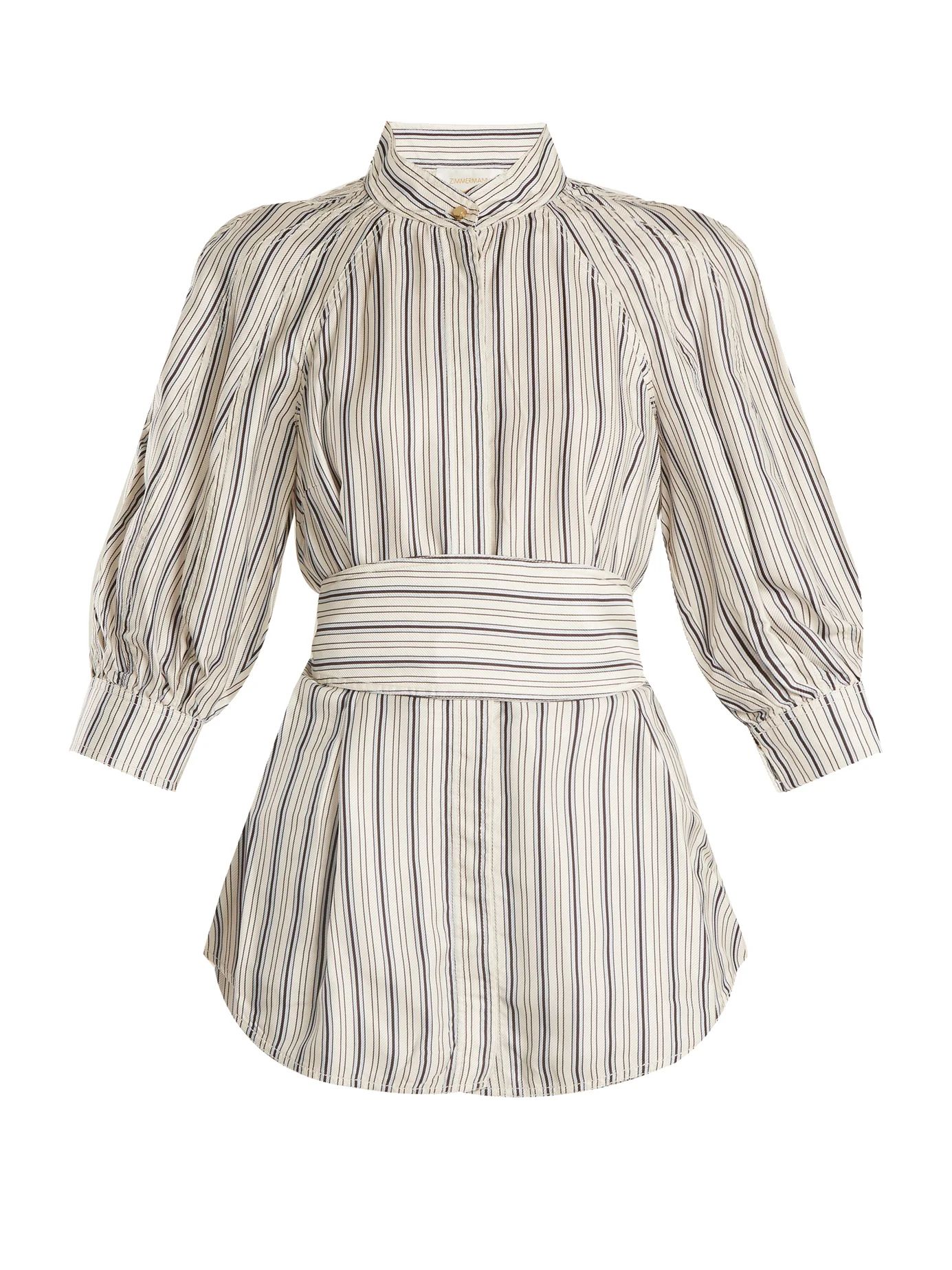 Painted Heart striped satin-twill shirt | Matches (US)