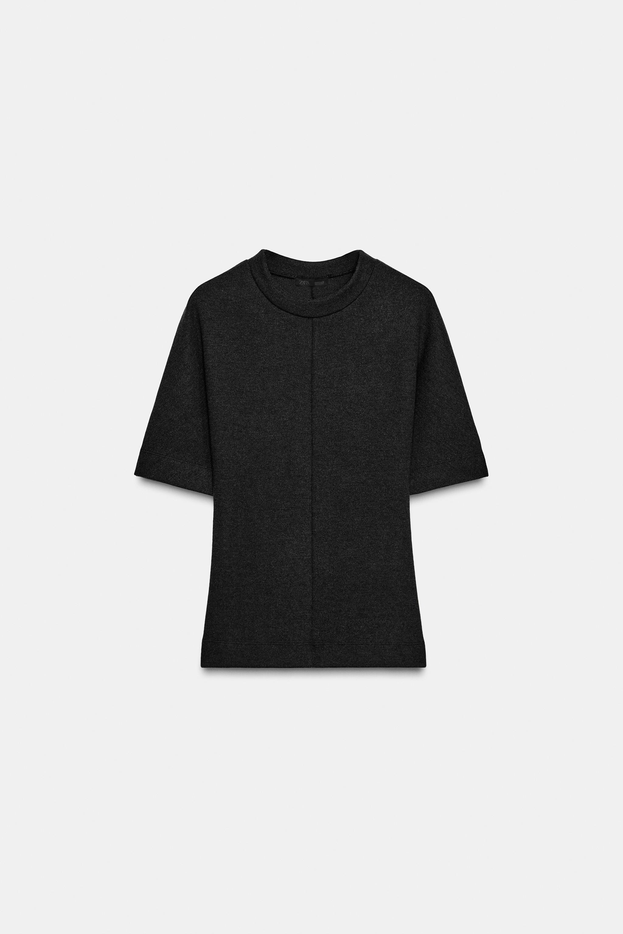 FITTED SOFT SHORT SLEEVE TOP | Zara US