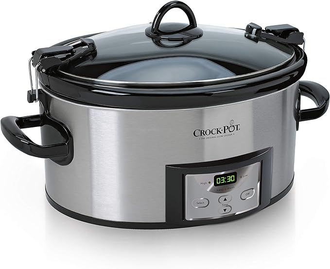Crock-Pot 6 Quart Cook & Carry Programmable Slow Cooker with Digital Timer, Stainless Steel (CPSC... | Amazon (US)