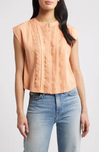 Wit & Wisdom Embellished Cap Sleeve Button-Up Shirt | Nordstromrack | Nordstrom Rack