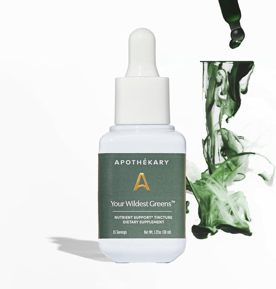 Apothékary Your Wildest Greens Tincture, All-in-One Daily Greens Superfood Supplement, Vitamin &... | Amazon (US)