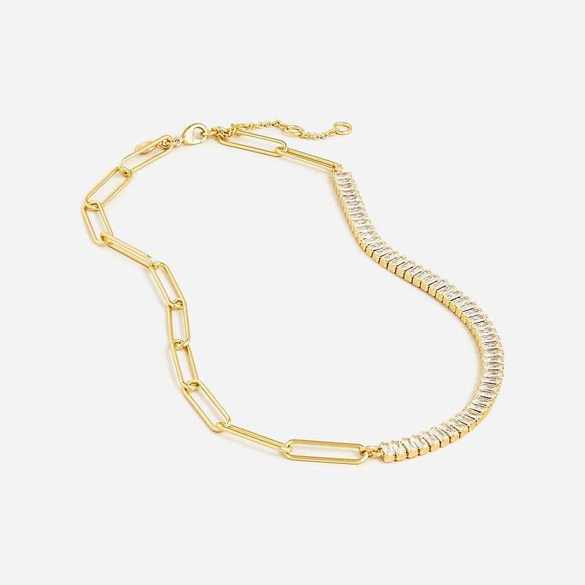 Crystal and chainlink necklace | J.Crew US