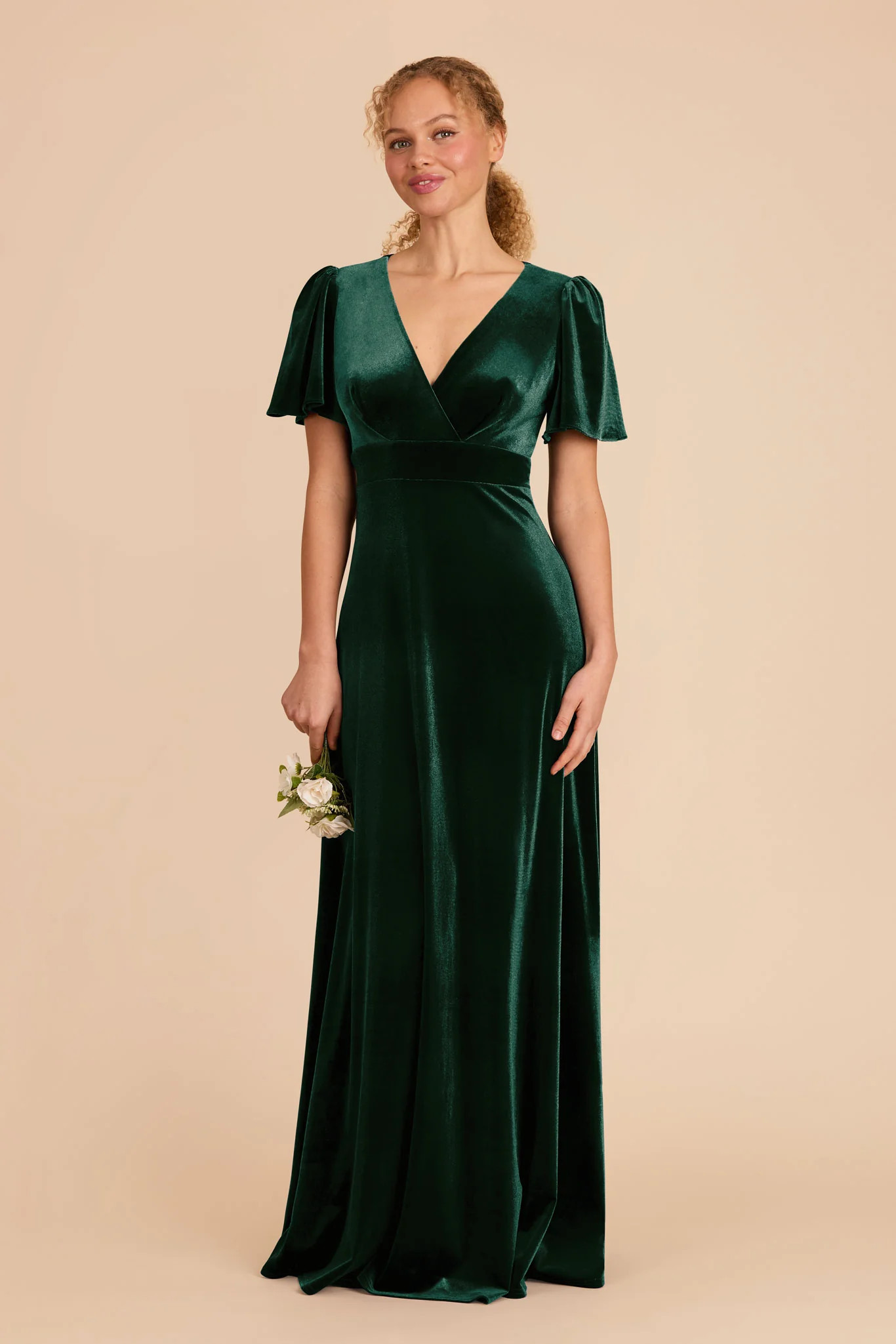 Emerald Bridesmaid Dress Velvet Size Medium Birdy Grey Marni | Birdy Grey