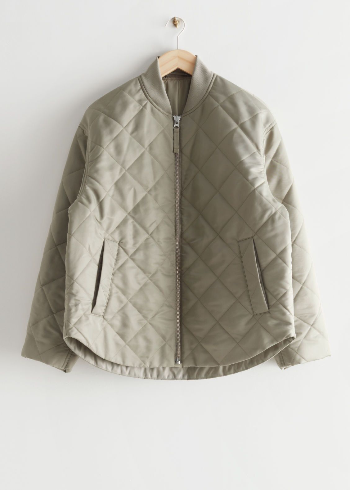 Oversized Quilted Jacket - Khaki - Jackets - & Other Stories US | & Other Stories US