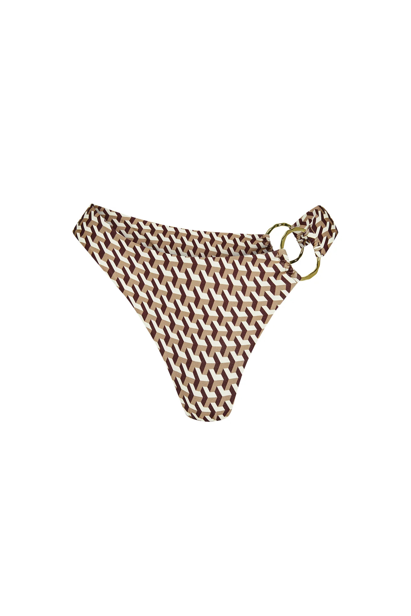 Bari Bottom - Husk Geo | Monday Swimwear