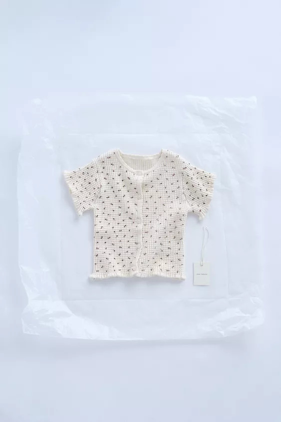TIMELESZ - FLORAL WAFFLE KNIT T-SHIRT | Zara US
