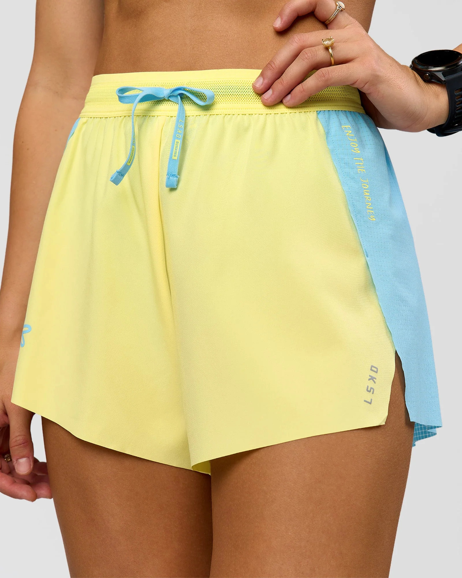 GG Accelerate 3" High-Rise Running Short - Baltic Sea-Lemon | LSKD | LSKD