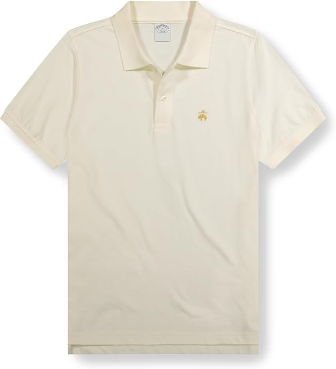 Brooks Brothers Men's Short Sleeve Cotton Pique Stretch Logo Polo Shirt | Amazon (US)