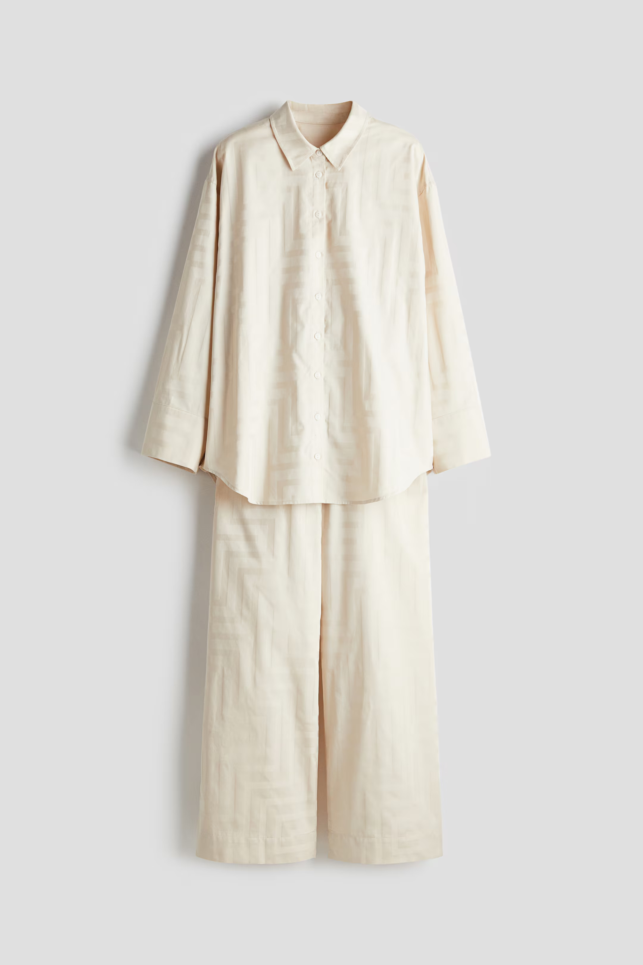 Jacquard-Weave Cotton Pajamas | H&M (US + CA)