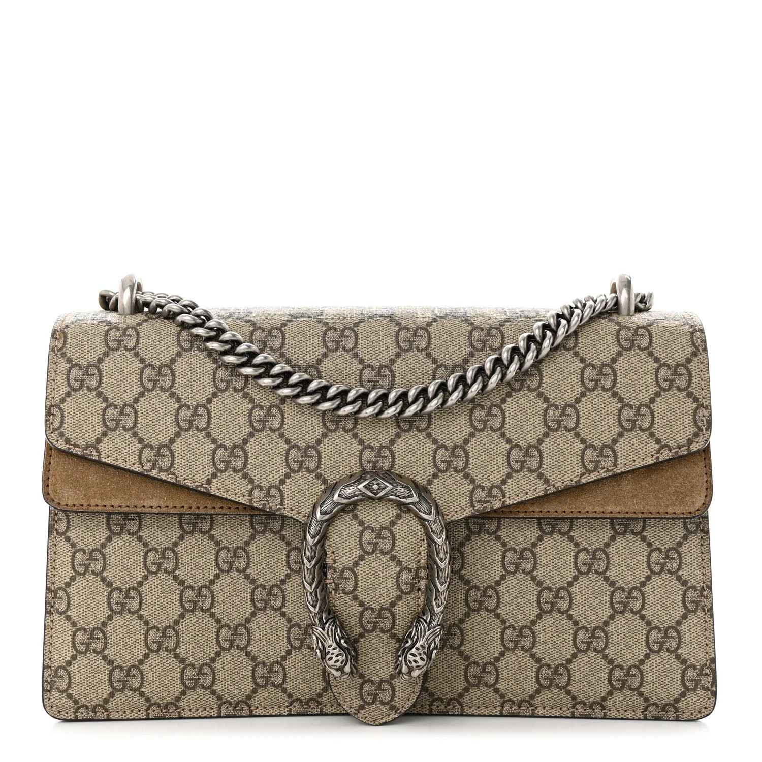 GG Supreme Monogram Small Dionysus Shoulder Bag Taupe | FASHIONPHILE (US)