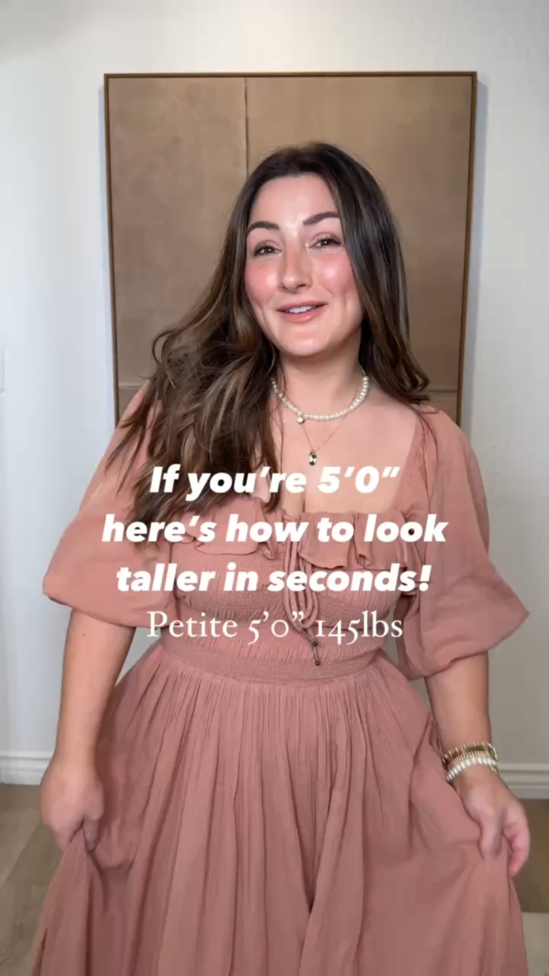 Petite style tip! The right shoes can change everything! ✨

If you’re 5’0”, here’s how to instantly look taller using just your shoes:
👠 A pointed toe creates the illusion of longer legs.
🎨 Lighter, nude-toned shoes blend with your skin for a seamless look.
🚫 Chunky, dark shoes can visually cut off your legs and make you appear shorter.

But as always—rules are meant to be broken! Wear what makes you feel amazing! ❤️


Sizing info:
Cropped denim shirt size medium petite 
Jeans size 28 extra short 
Brown petite friendly midi dress size small 
Ruffle dress (worn at the beginning) size small 

I'm 5'0" 145lbs 
Petite fashion 

#LTKPetite #LTKStyleTip #LTKWatchNow