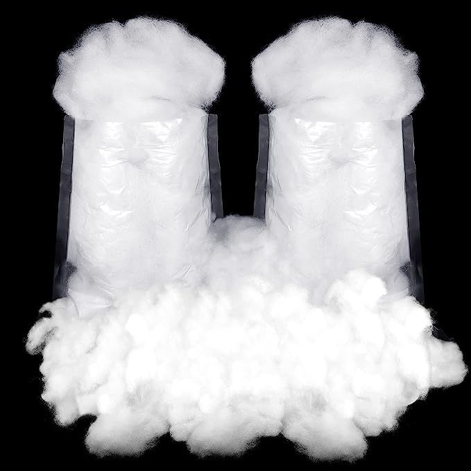 Riakrum Christmas Fake Snow Decor Artificial Snow Fluffy Fiber Stuffing Snow Covering Fake White ... | Amazon (US)