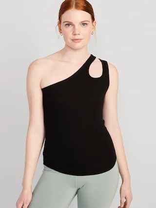 UltraLite All-Day One-Shoulder Cutout Tank Top for Women | Old Navy (US)