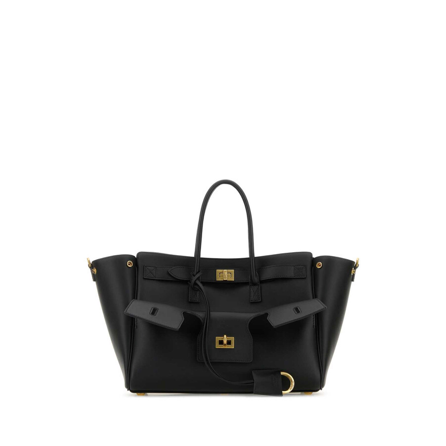 Black Leather Small Carry All Bel Air Shopping Bag | Jomashop.com & JomaDeals.com