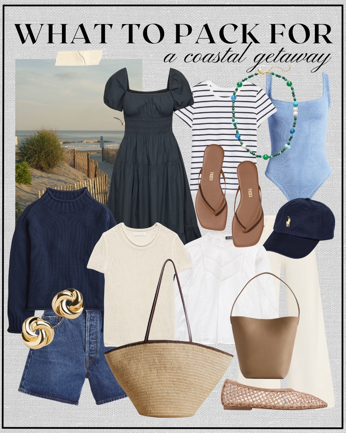 What to pack for a coastal getaway 

Spring style / summer style / vacation outfits / spring dress / denim shirts / one piece swimsuit / beach vacation outfits 

#LTKTravel #LTKSeasonal