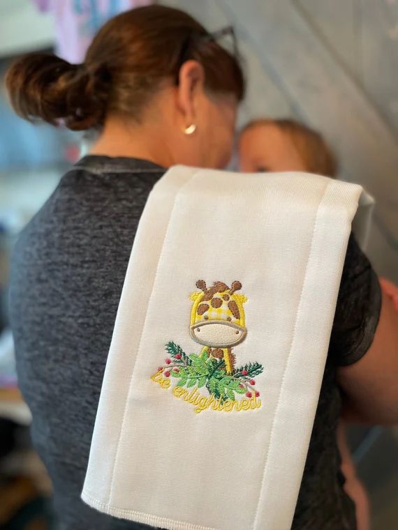 Embroidered Animal Burp Rags | Etsy | Etsy (US)