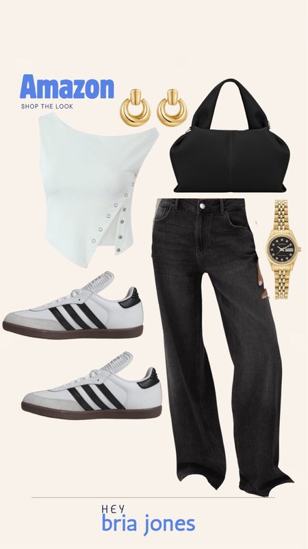 Amazon shop the look! 

Casual outfit, bag, purse, top, sneakers, jeans, denim, gold watch, earrings 

#LTKItBag #LTKFindsUnder100 #LTKShoeCrush