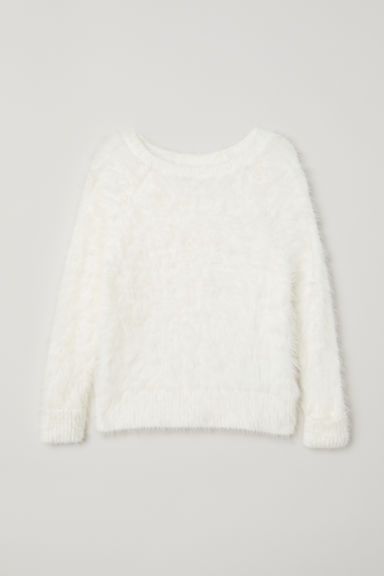 H & M - Fluffy Sweater - White | H&M (US + CA)