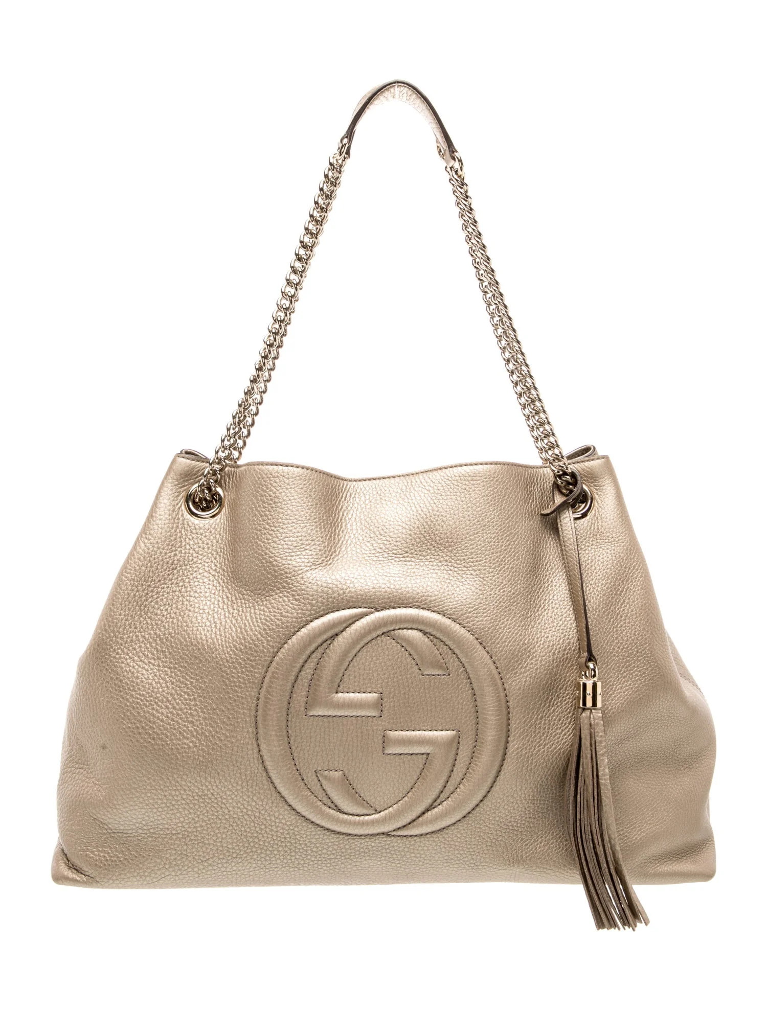 Gucci Interlocking G Soho Medium - Gold Shoulder Bags, Handbags - GUC2009331 | The RealReal | The RealReal