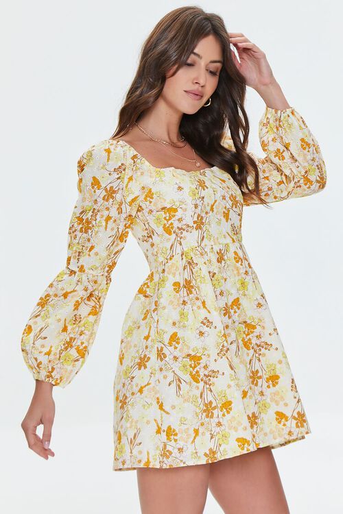 Floral Print Fit & Flare Mini Dress | Forever 21 | Forever 21 (US)