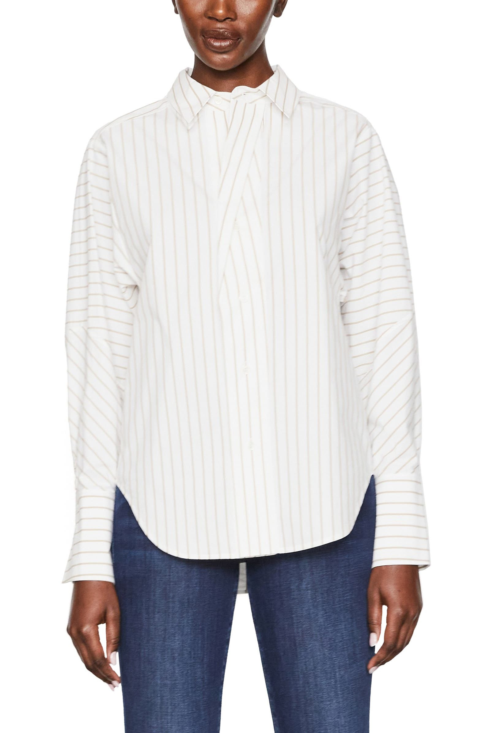 The Oversize Stripe Cotton Button-Up Shirt | Nordstrom