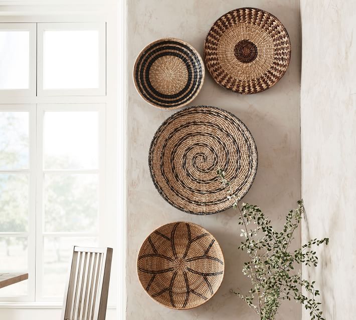 Handwoven Baskets Wall Art - Set of 4 | Pottery Barn (US)