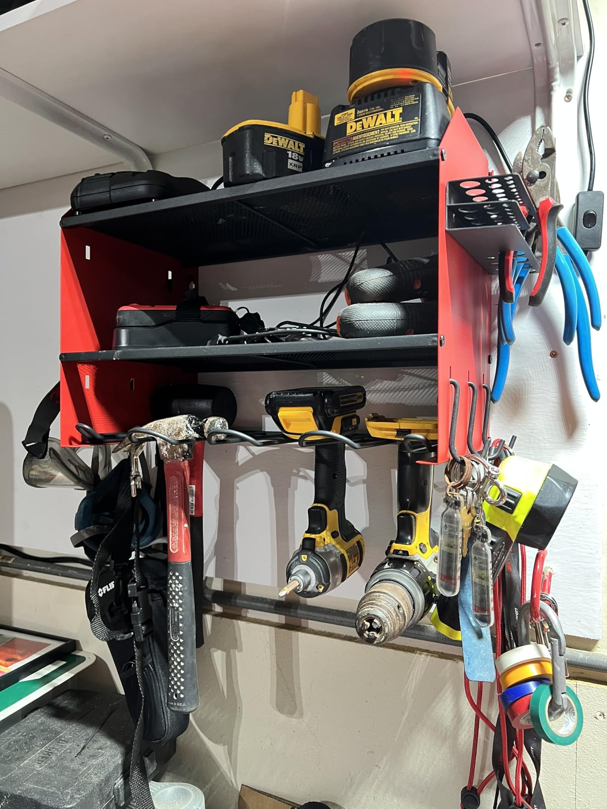 CCCEI Modular Power Tool Organizer Wall Mount with Charging Station. Garage Drill Storage Shelf w... | Amazon (US)