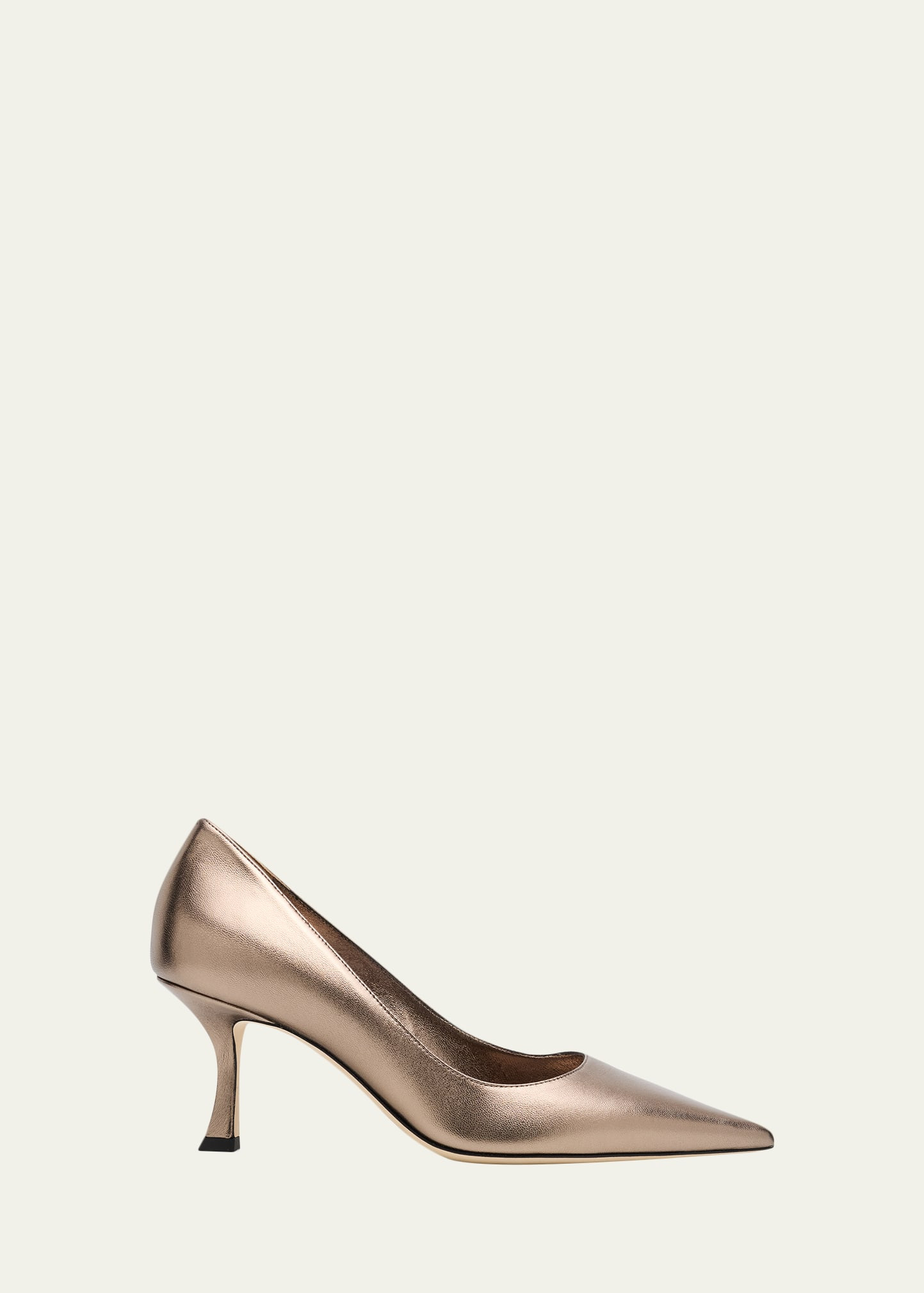 Jimmy Choo 70mm Auria Metallic Leather Pumps | Bergdorf Goodman