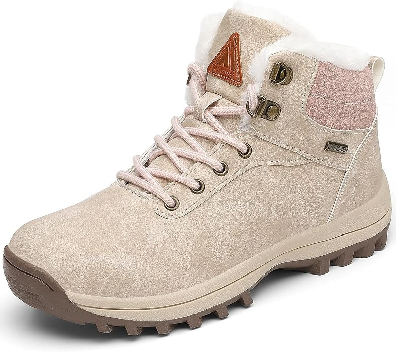 Mishansha Snow Boots for Women – Waterproof Winter Hiking Boots with Warm Fur Lining, Anti-Slip... | Amazon (US)