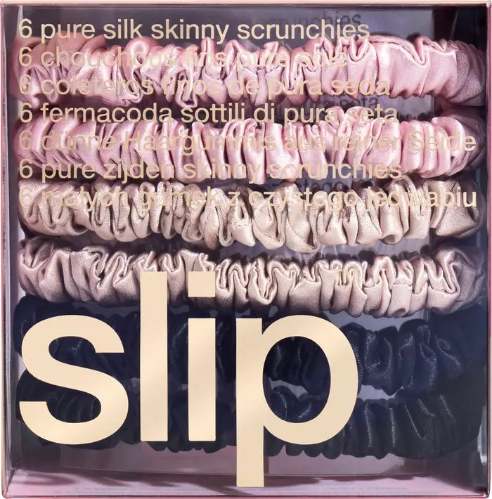 Pure Silk 6-Pack Skinny Scrunchies | Nordstrom
