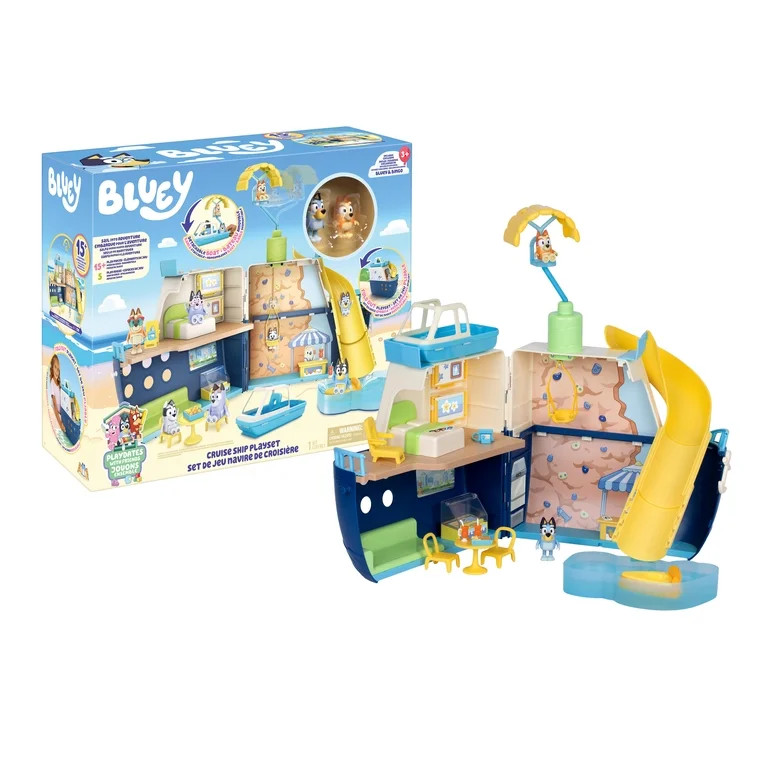 Bluey Cruise Ship Playset, Features 5 Play Areas, 15+ Accessories, Sticker Sheet, & Exclusive Blu... | Walmart (US)