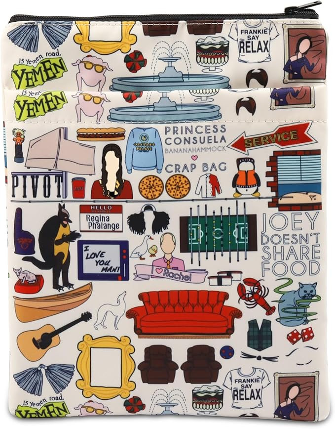 Friends Merchandise TV Show Inspired Book Sleeve Friends Fans Gifts Friends Themed Book Protector... | Amazon (US)