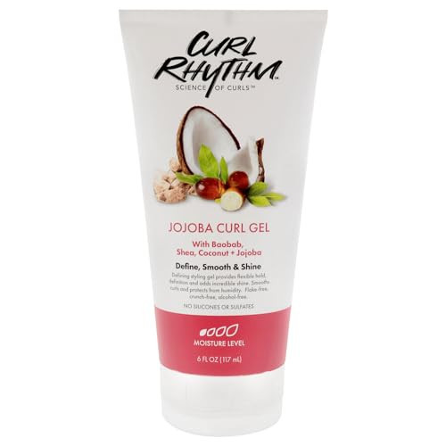 Curl Rhythm Jojoba Curl Gel - Defining Hair Gel for Bouncy, Nourished Curls - Curly Hair Styling Gel with Shea and Coconut - Sulfate Free - 6 oz | Amazon (US)