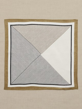 Printed Linen Pocket Square | Banana Republic (US)