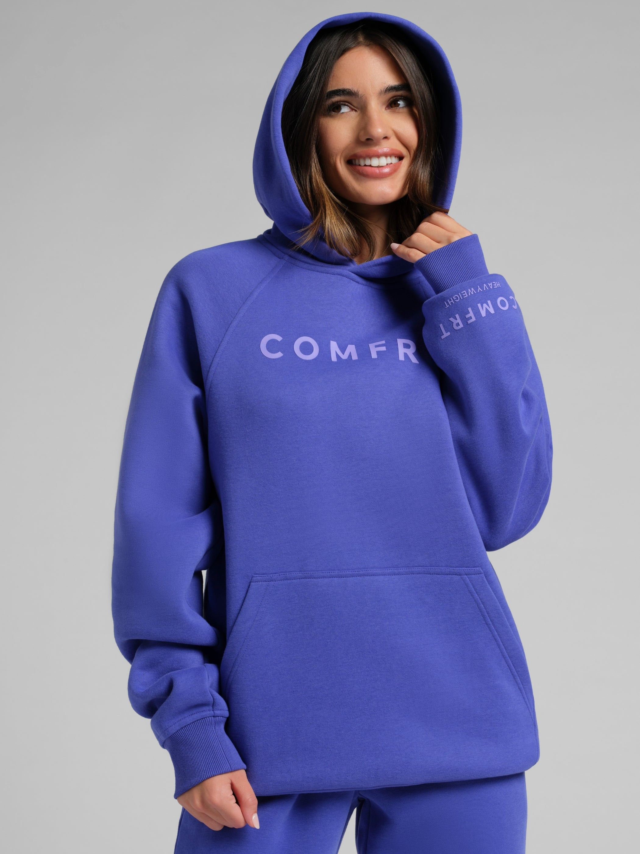 Comfrt Neon Tranquil Hoodie | Ultra Violet | Oversized | XS | Comfrt