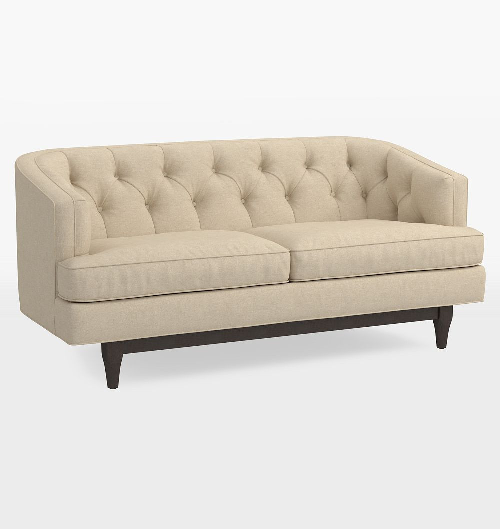 Monrowe Loveseat, Belgian Linen Oatmeal | Rejuvenation