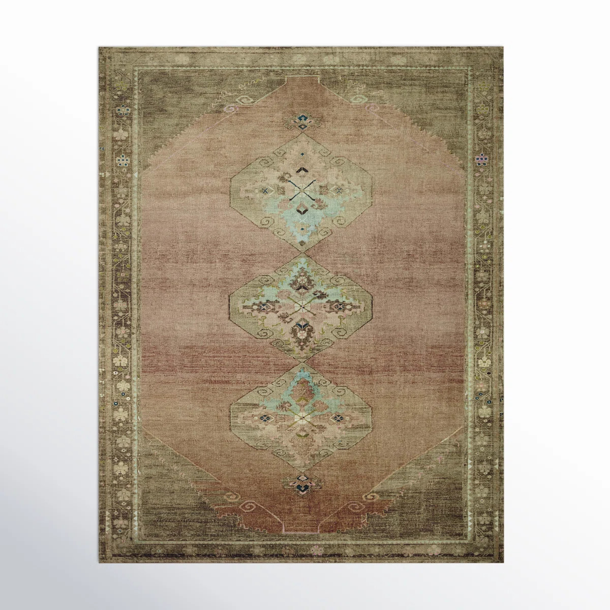 Magnolia Home By Joanna Gaines X Loloi Sinclair Machine Washable Clay / Tobacco Area Rug | Wayfair North America