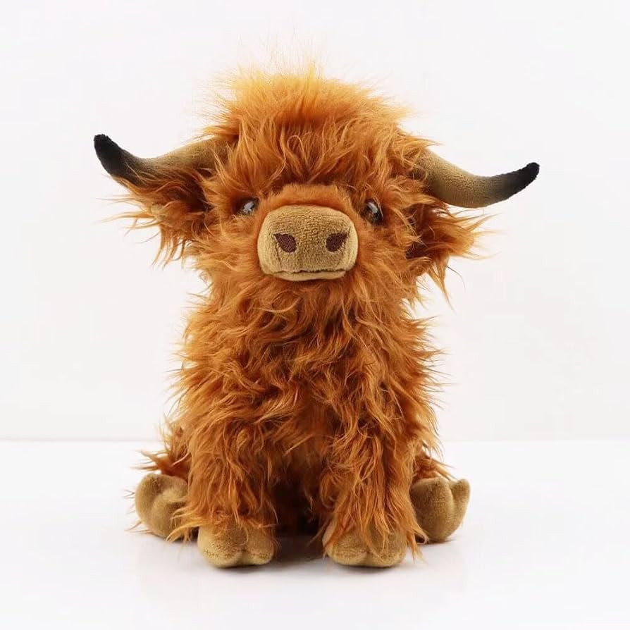 Highland Cow Stuffed Animal Cute Highland Cow Plush Doll Toy 10 inch for Girls Boys Christmas (hi... | Amazon (US)