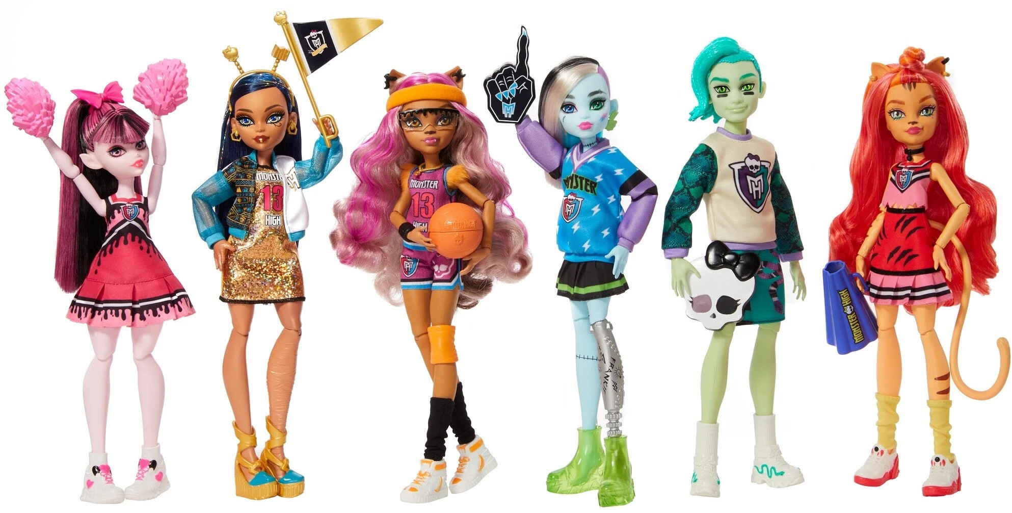 Monster High Doll 6-Pack, Ghoul Spirit Sporty Collection for Child 4Y+ - Walmart.com | Walmart (US)