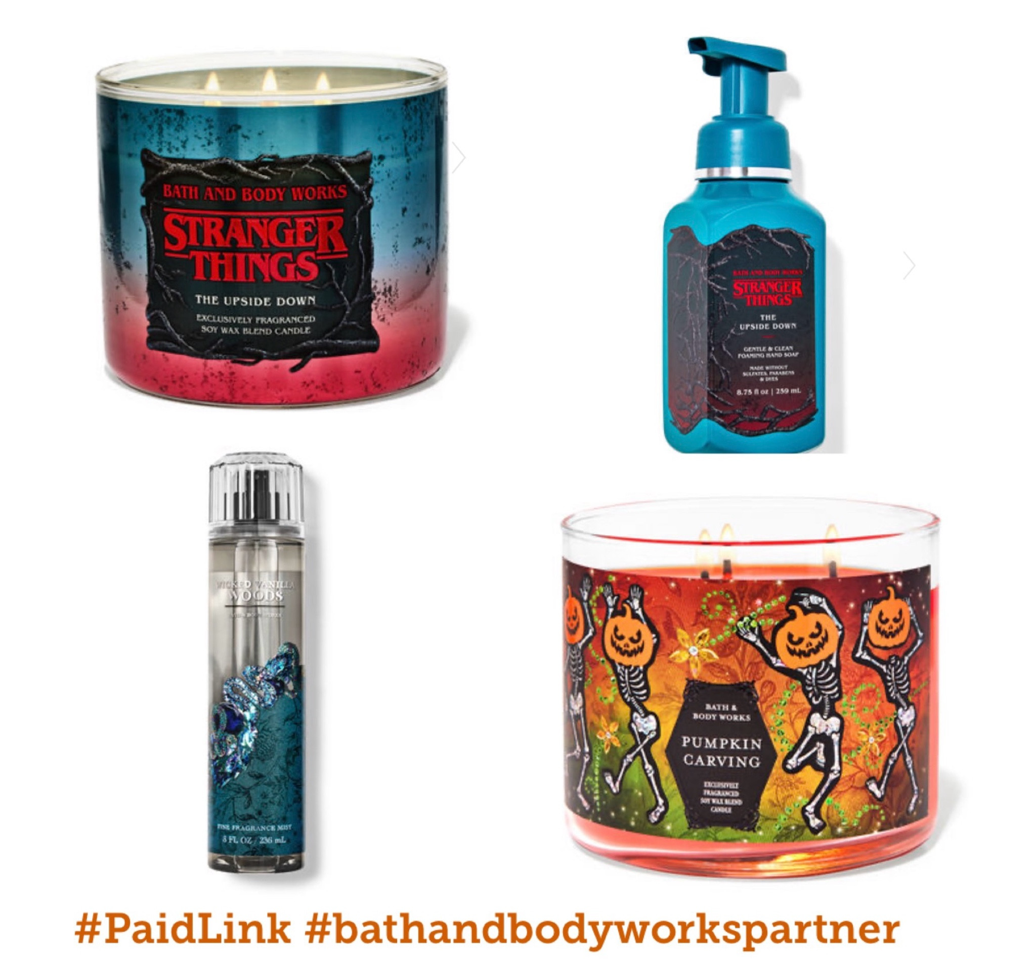 #BathandBodyWorksPartner #PaidLink Stranger Things Fans! Bath & Body Works has new candles & more with Stranger Things & Halloween themes for your Fall home decor! So much fun if you’re having a spooky party too!

Stranger Things Candle: https://rstyle.me/+FY3OlbsJHR5TP5IeBw8FpA

Stranger Things Hand Soap: https://rstyle.me/+XptJDyL7g7qm4YGVjH7WtA

Halloween Fragrance Mist: https://rstyle.me/+QhmJWOlQaCw2PkVwghqtvA

Halloween Candle: https://rstyle.me/+K9XtWlIwkDEAL90OsvgoFw

#liketkit #LTKSeasonal #LTKFallSale #LTKParties
@shop.ltk #ad @BathandBodyWorks

#LTKHalloween #LTKSeasonal #LTKU